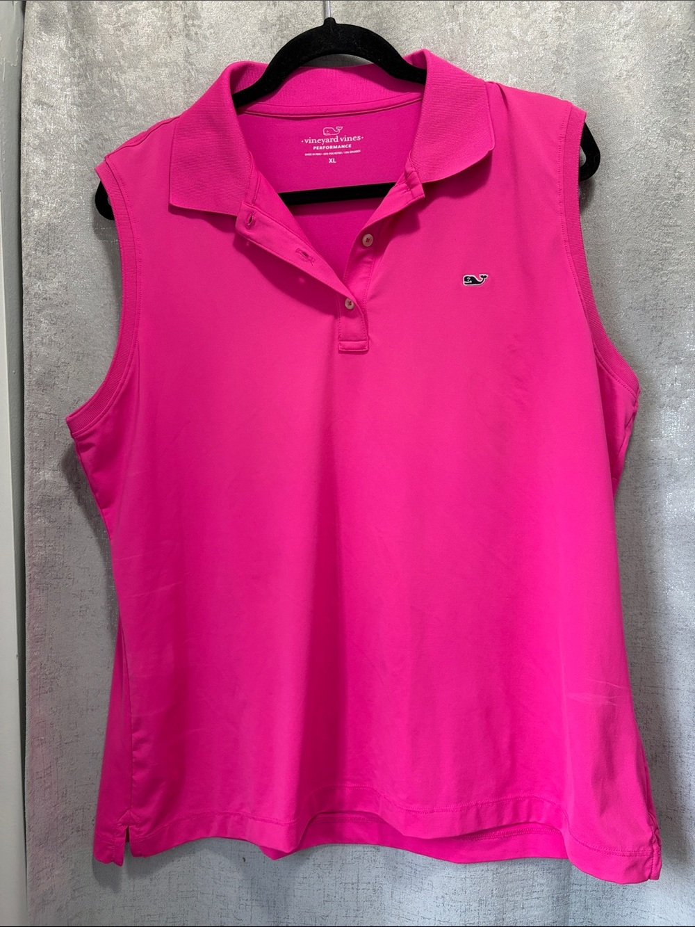 Vineyard Vines Sleeveless Polo Tank - Bright Pink XL PREPPY